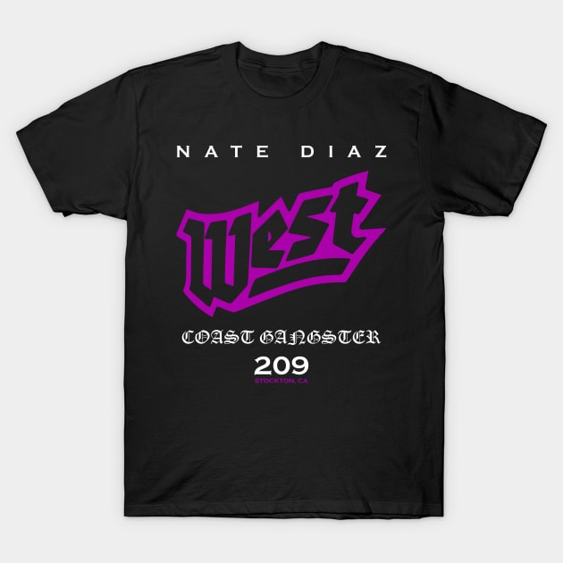 Nate Diaz West T-Shirt by SavageRootsMMA